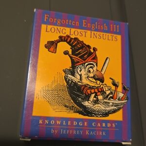 Knowledge Cards Forgotten English III Long Lost Insults - Yellow & Purple Deck